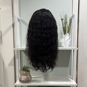 U-part Human Hair Wavy Wig